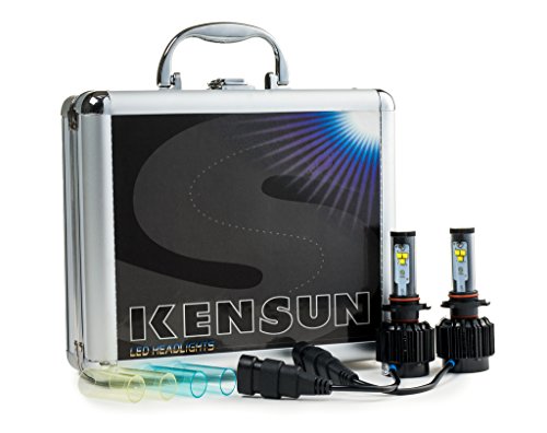 best LED Headlight bulbs reviewed - Kensun New Technology All-in-One LED Headlight Conversion Kit (from HID or Halogen) with Cree Bulbs - H13 Dual-Beam - 40W 4000LM x2 - 2 Year Full Warranty