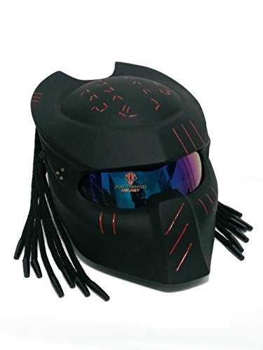 cool motorcycle helmets - SY15 Custom Predator Motorcycle Dot Approved Helmet matt black- best motorcycle helmets