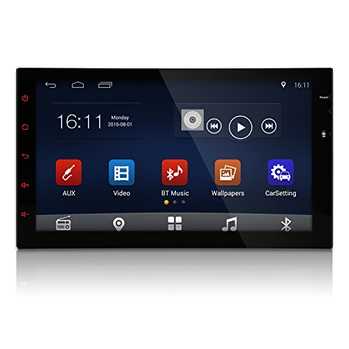 Best Touch Screen Car Stereos Reviewed - Pumpkin Car Stereo Android 6.0 in Dash GPS Navigation Radio Double Din Touchscreen Head Unit Radio Receiver DVD Player