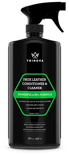 best leather cleaner - Vinyl and Faux Leather Cleaner & Conditioner – Keep Seats, Jackets, Vinyl, Handbags, Sofas, Couches, Shoes, Boots & More Looking New – TriNova