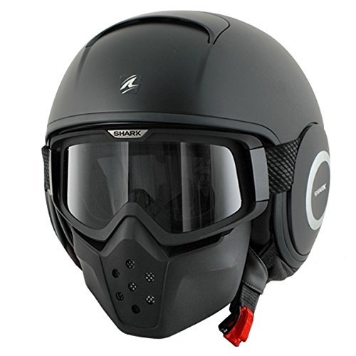 cool motorcycle helmets - Shark RAW Blank Helmet (Matte Black, Large) - best motorcycle helmets