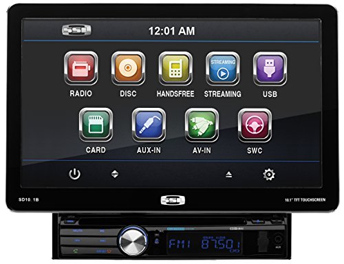 Best Touch Screen Car Stereos Reviewed - SOUND STORM SD10. 1B Single-DIN 10.1 inch Detachable Touchscreen DVD Player, Receiver, Bluetooth, Detachable Front