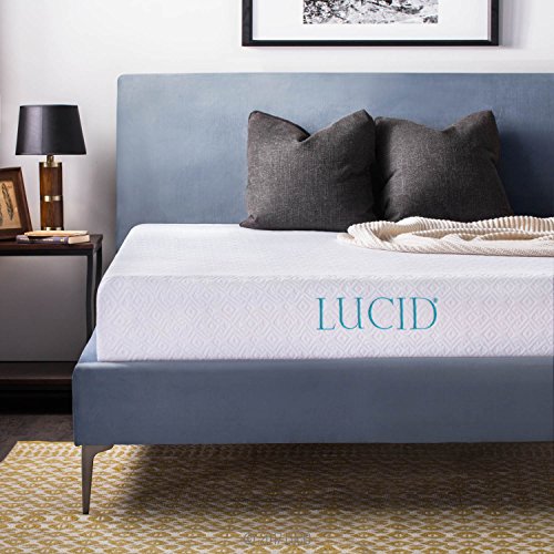 Best RV Mattresses reviewed - LUCID 10 Inch Gel Memory Foam Mattress -Dual Layered – CertiPUR-US Certified Short/RV Queen