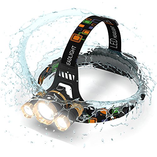Brightest Headlamps reviewed - MSForce Brightest and Best 6000 Lumen Bright Headlamp Flashlight